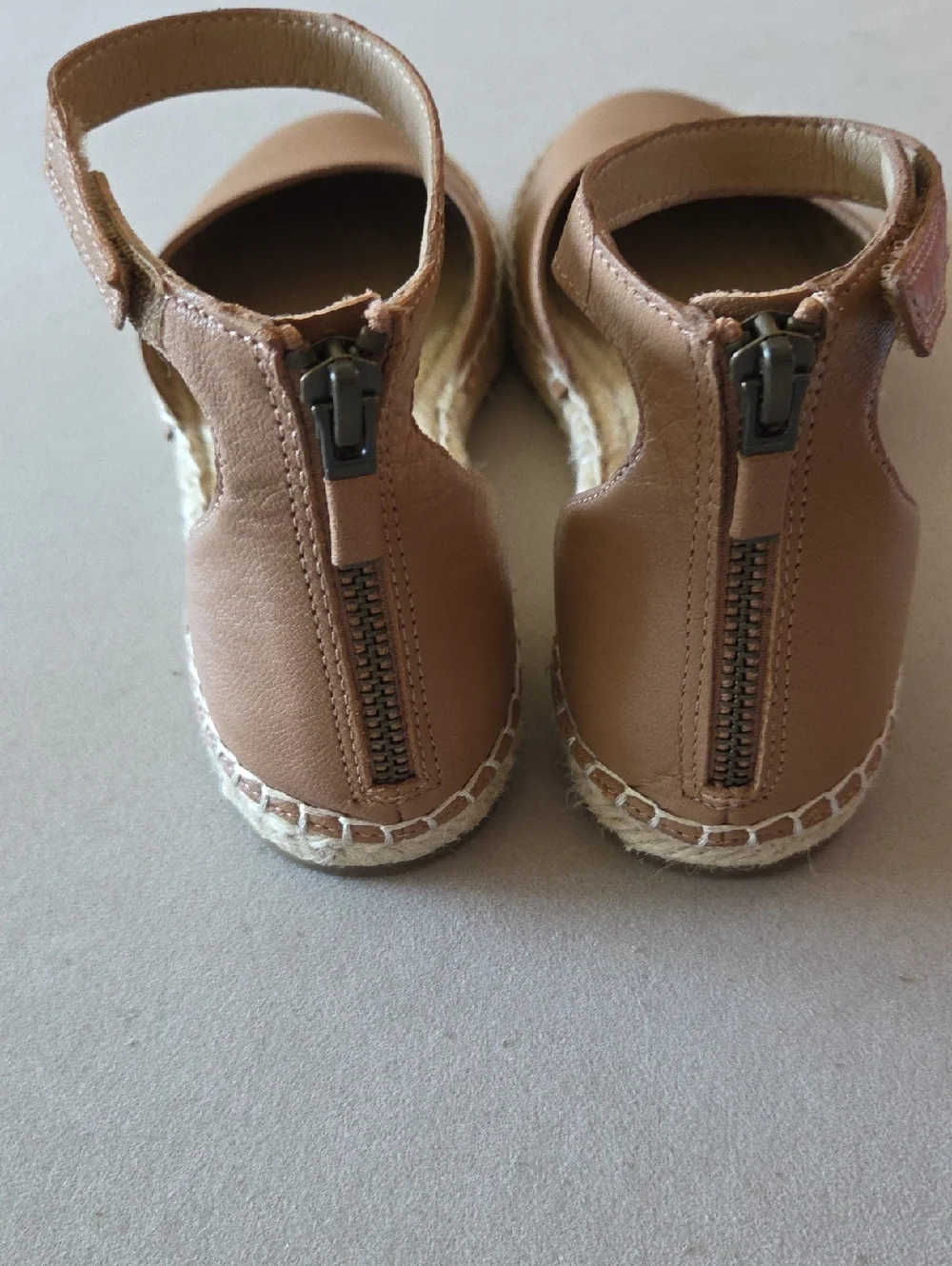 Eileen Fisher Tan Lala Leather Ankle-Strap Espadrille Vacay Summer Travel Size 7